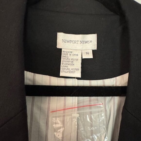 Newport News Black Boyfriend Blazer - Picture 2 of 3